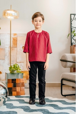 TUSCA KIDS | Ishmael Kids Kurta in Maroon